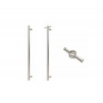 Vertical 1 Bar Polished Stainless Steel Heated Rail – Round
